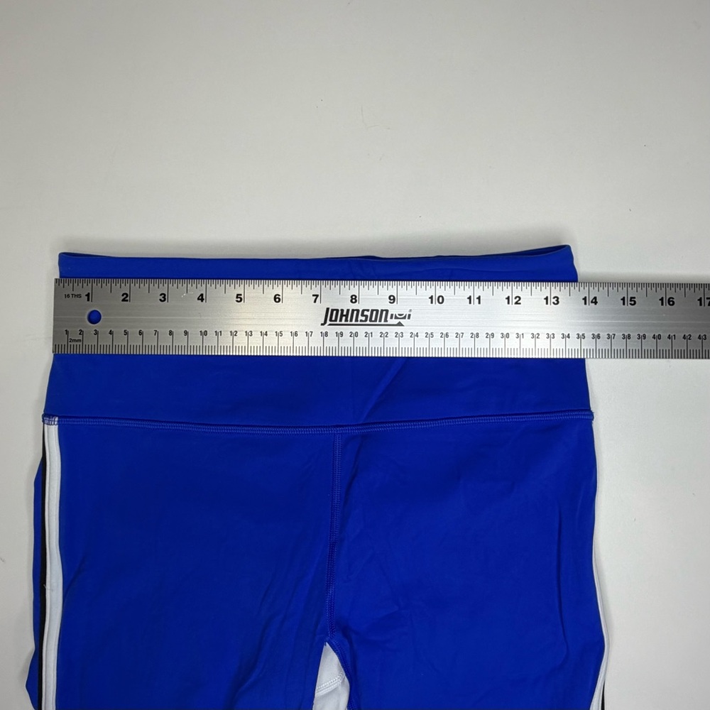 Athleta Ladies Leggings, size M, Royal blue with white/black stripes. Like new! - Picture 4 of 6
